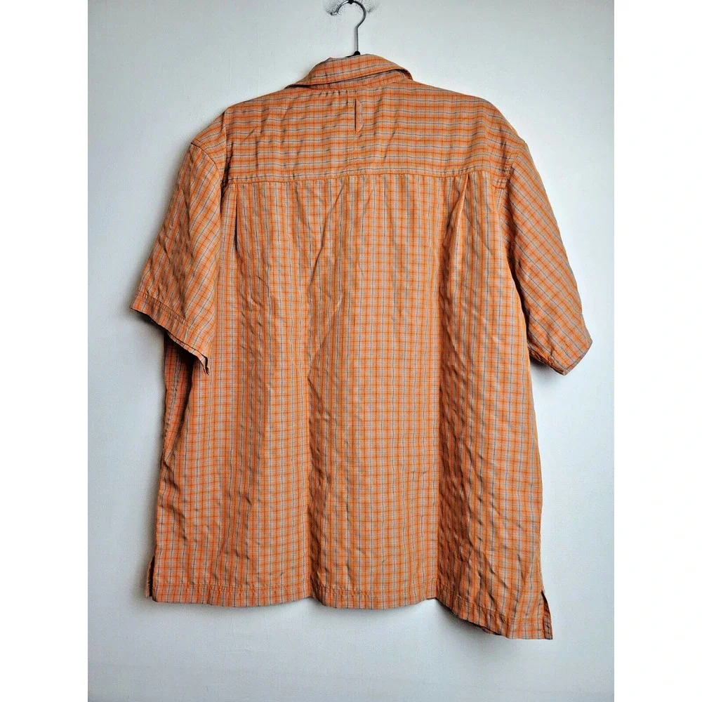 The North Face Shirt Mens XL Short Sleeve Hiking Button Down Nylon Outdoor‎